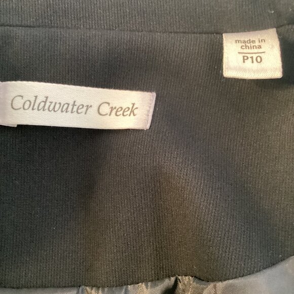 Coldwater Creek Black Soutache Boyfriend Jacket Embroidered Sleeves 10P - Picture 5 of 5